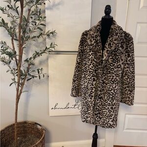 BB Dakota Animal Print Teddy Jacket